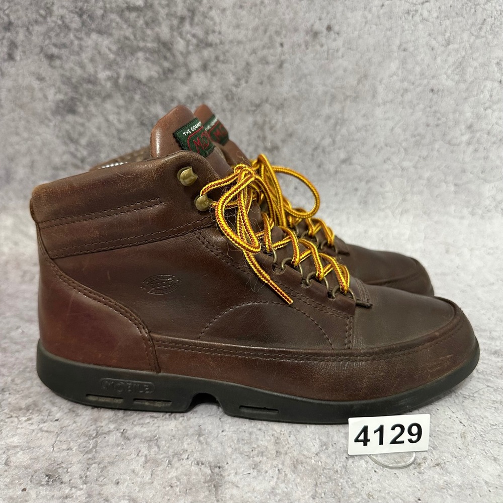 Vintage Ecco Mobile Hiking Boots Womens 9 Brown Leather Gorpcore Ankle Boot